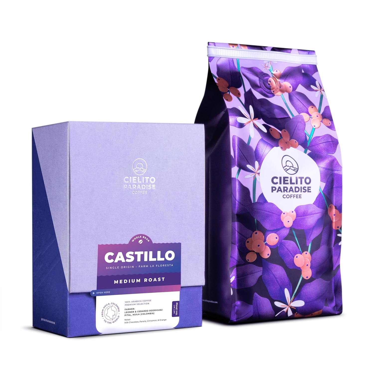 Silky Medium Roast Huila Coffee - Milk Chocolate & Cinnamon Notes, 12oz