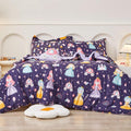 Twin Size Comforter Set for Girls Kids - Castle Princess 6-Piece