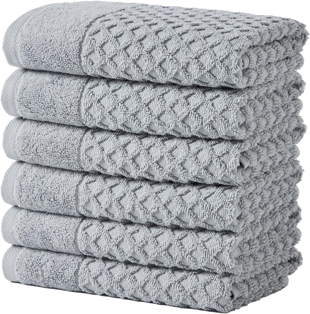 Light Grey Bath Towels Set - 100% Cotton, Absorbent & Durable
