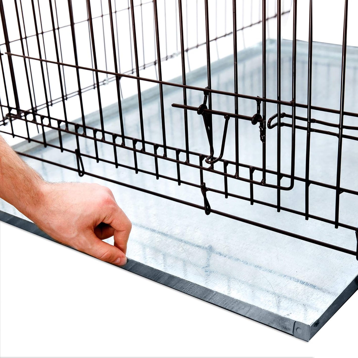 KOPEKS Galvanized Metal Tray for Dog Crates and Kennels