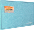 Large Bulletin Board 48 x 36 in Turquoise Blue Felt Pin Board