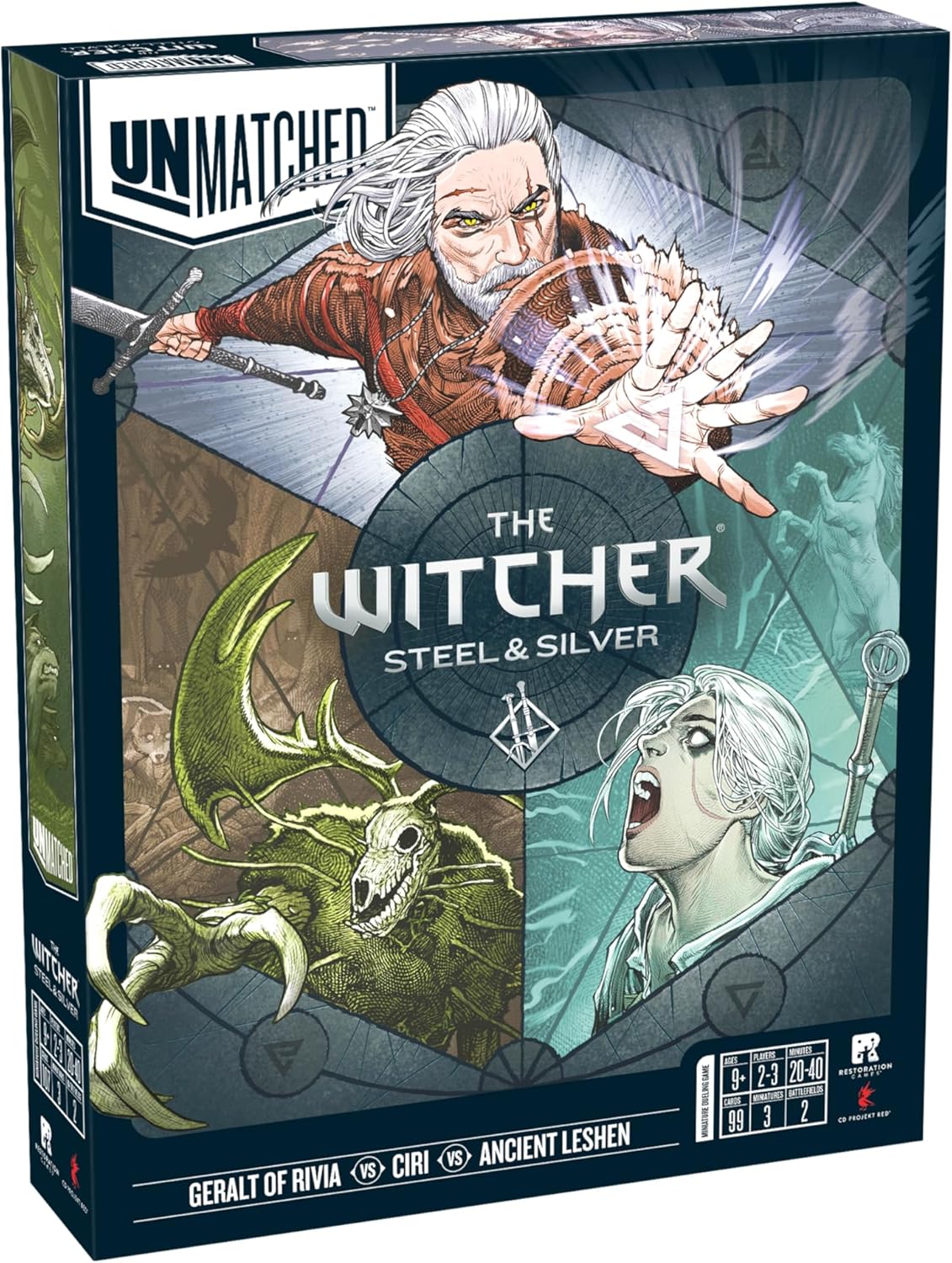 Unmatched The Witcher Steel & Silver - Thrilling Strategy Game