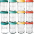 Mason Bottle 8oz Breast Milk Storage Jars (12-Pack) - Safe Stackable
