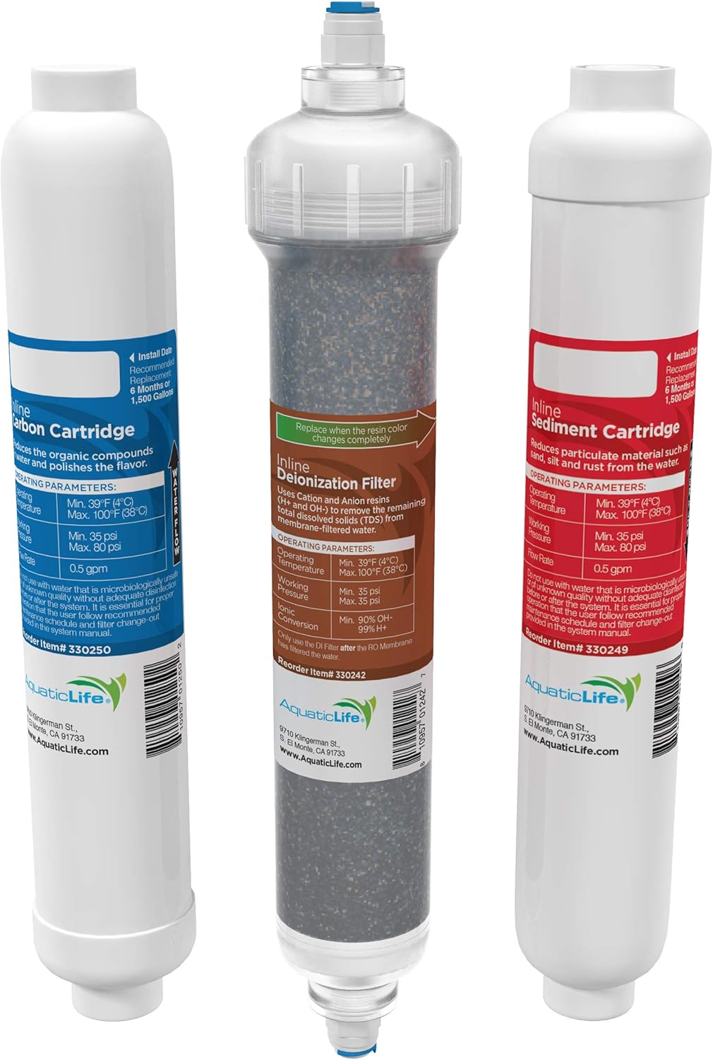Aquatic Life RO Buddie Cartridge Bundle for Pure Water