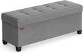 Storage Ottoman Bench with Legs and 30-Gallon Storage - Durable