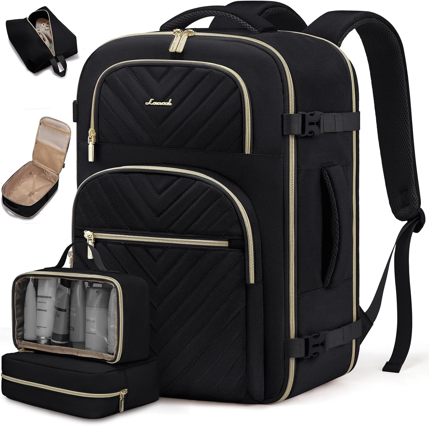 LOVEVOOK Travel Backpack for Airplane Carry on Essentials
