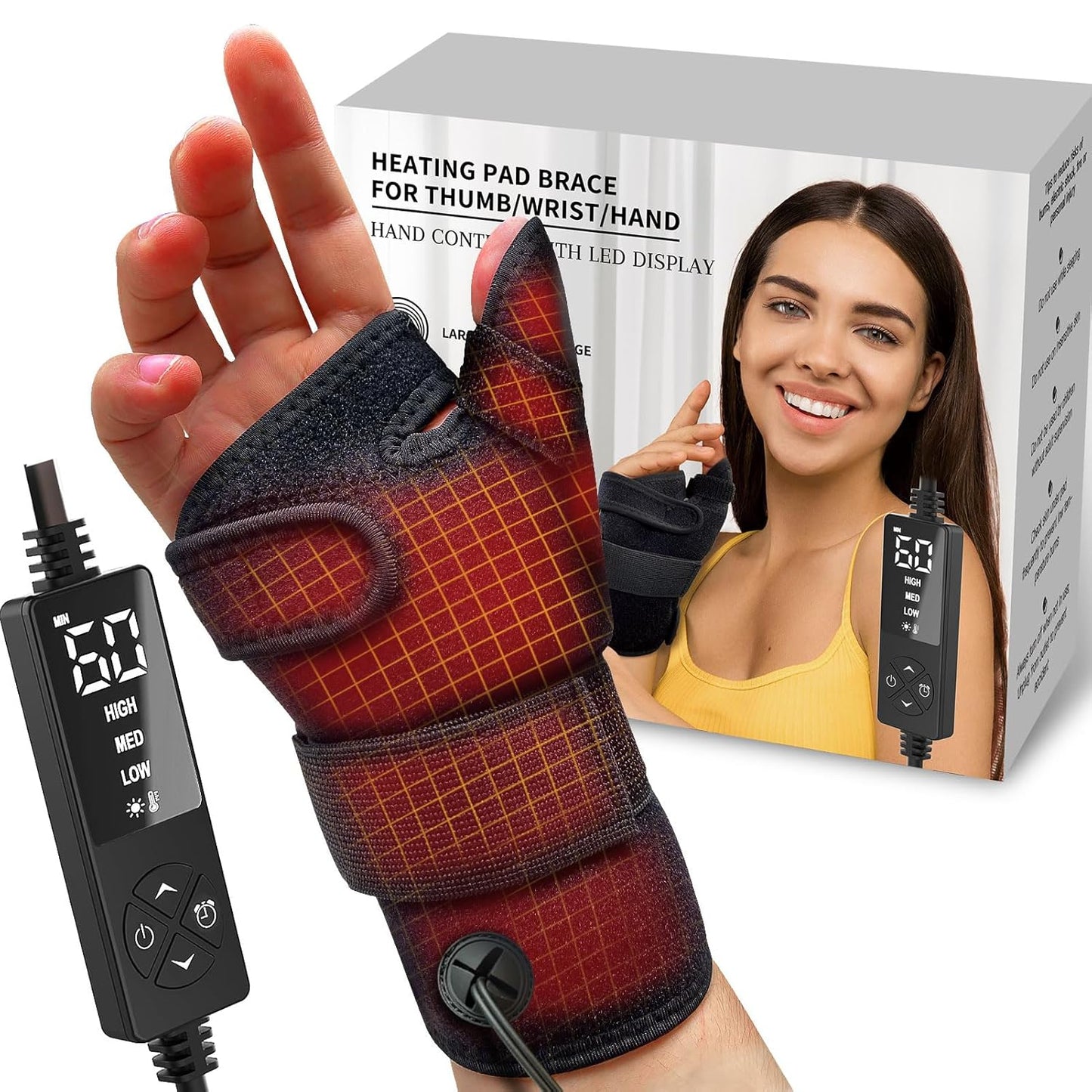 Electric Thumb & Wrist Heating Pad for Hand Pain Relief