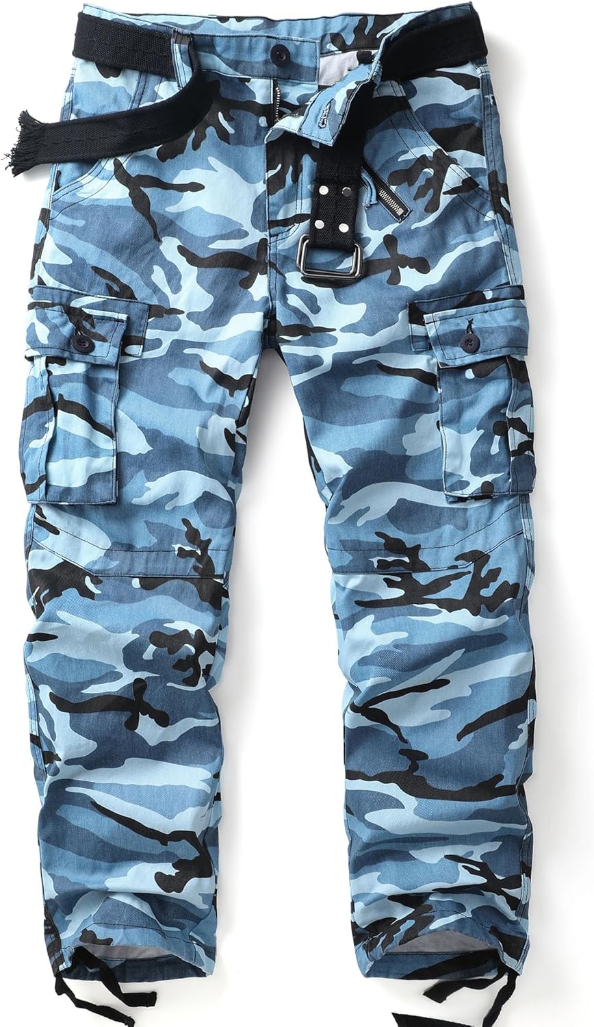 Men's Camo Cargo Work Pants for Tactical and Casual Use