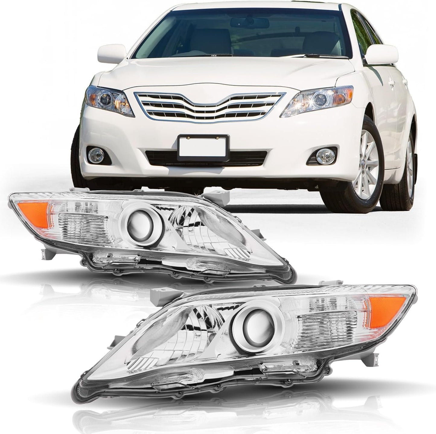 Headlight Assembly for 2010 2011 Toyota Camry Base LE SE Halogen