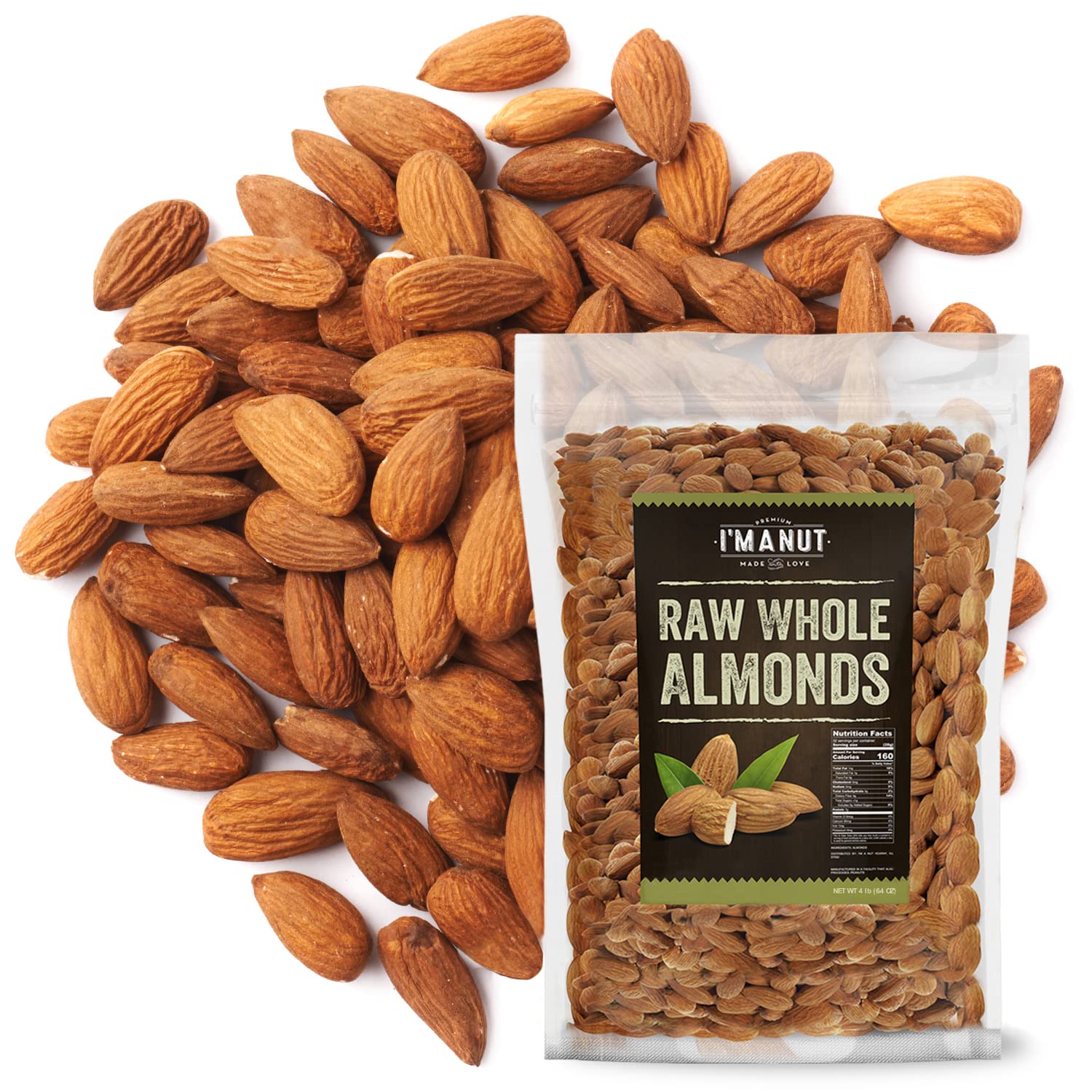 Raw California Almonds for Healthy Snacking and Baking Needs