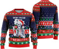 Leg Lamp Christmas Sweater Women - Dead Inside Skeleton Ugly Sweater