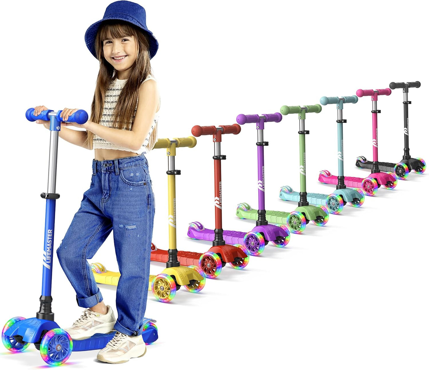 Lifemaster Mini 3-Wheel Kids Scooter with Adjustable Handlebar