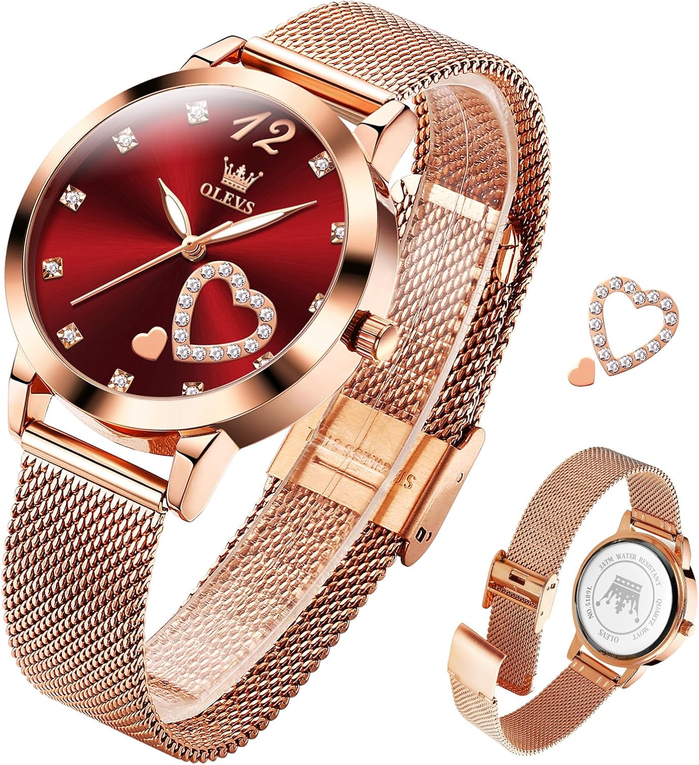 OLEVS Mesh Women's Date Watch - Waterproof & Classic Design