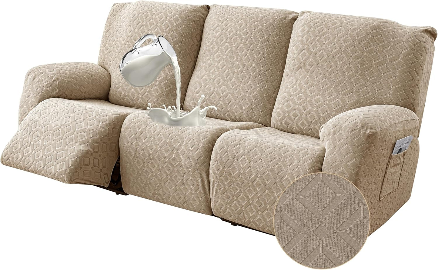 Gennia Waterproof Recliner Sofa Cover for Pets and Kids