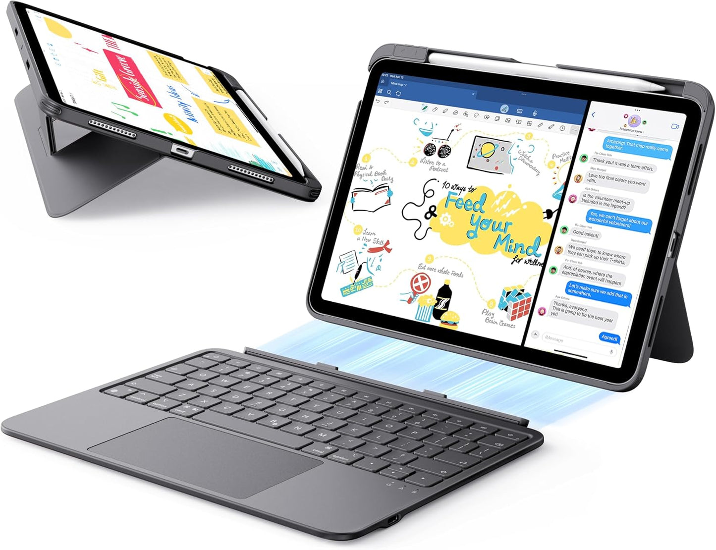 ESR iPad Air 11in Flex Keyboard Case with Magnetic Detachable Design