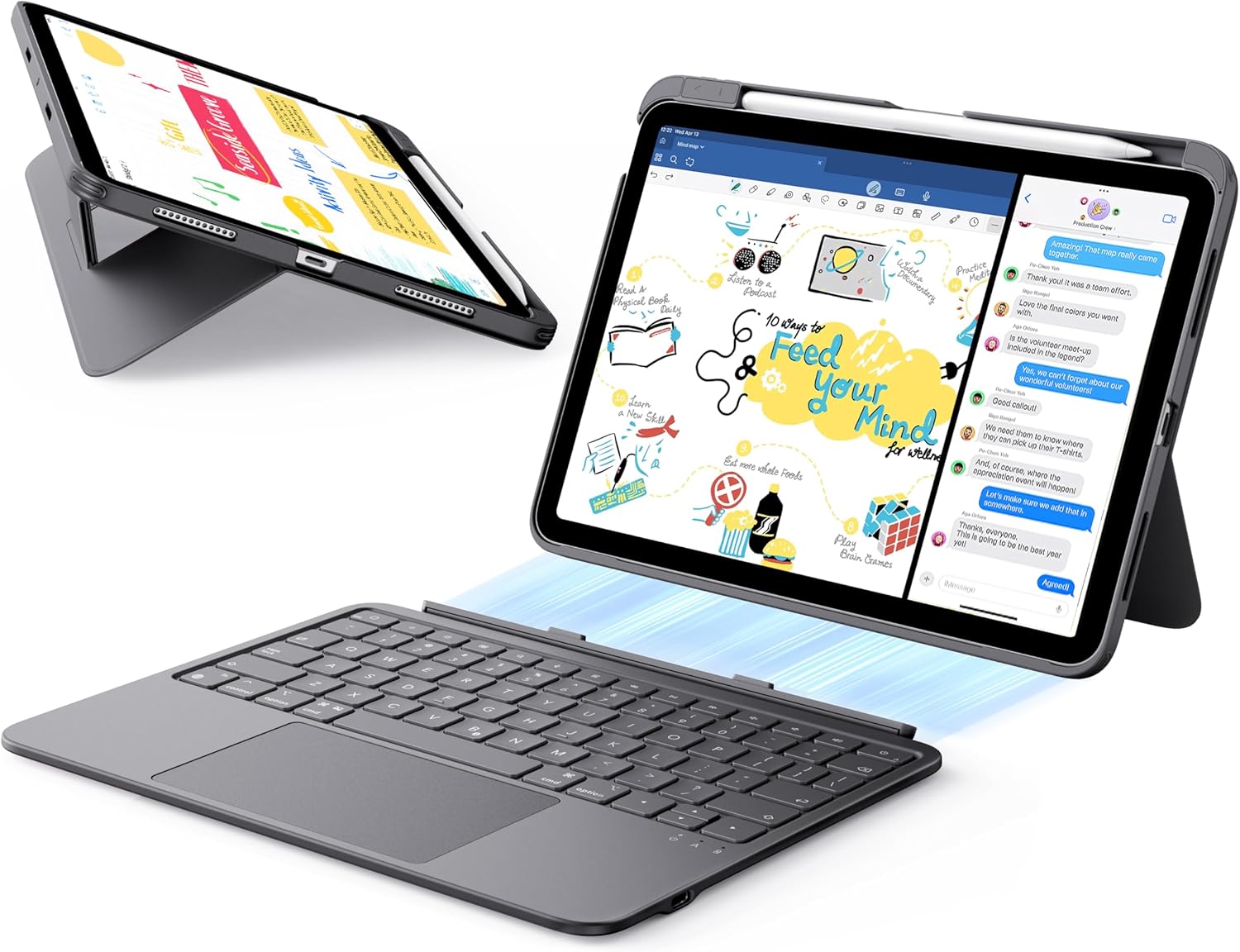 ESR iPad Air 11in Flex Keyboard Case with Magnetic Detachable Design