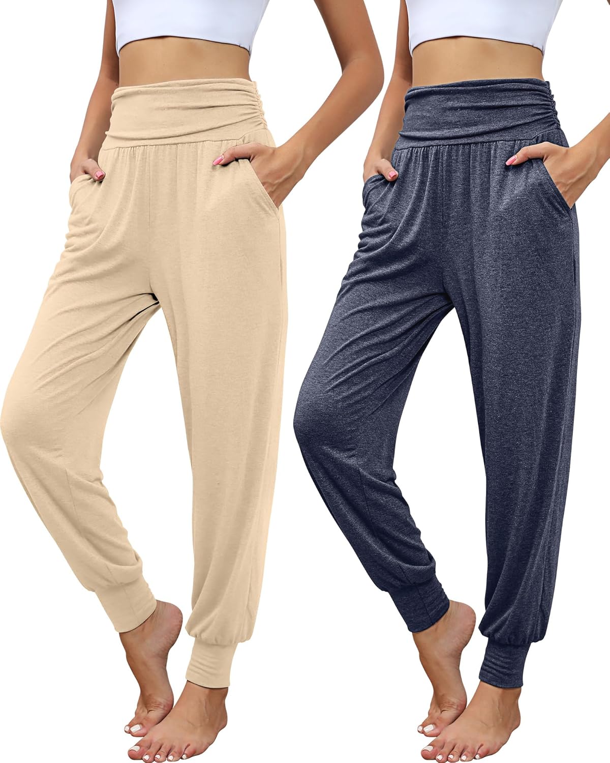 Cozy Women's Yoga Joggers with Pockets for Casual Comfort