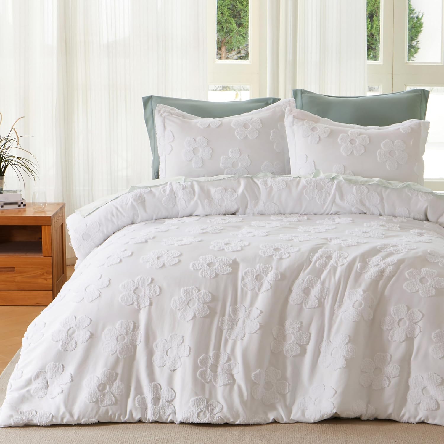 Boho Queen Comforter Set by Joiedomi - 3 Piece Bedding Set