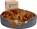 Furhaven Dog Bed for Large Dogs - Cozy Oval Lounger for Comfort