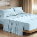 100% Egyptian Cotton Queen Sheets Light Blue - 1200 Thread Count