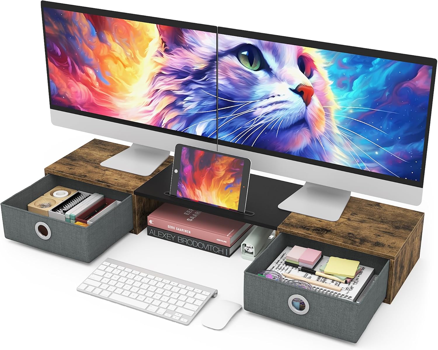Get Organized with WESTREE Dual Monitor Stand