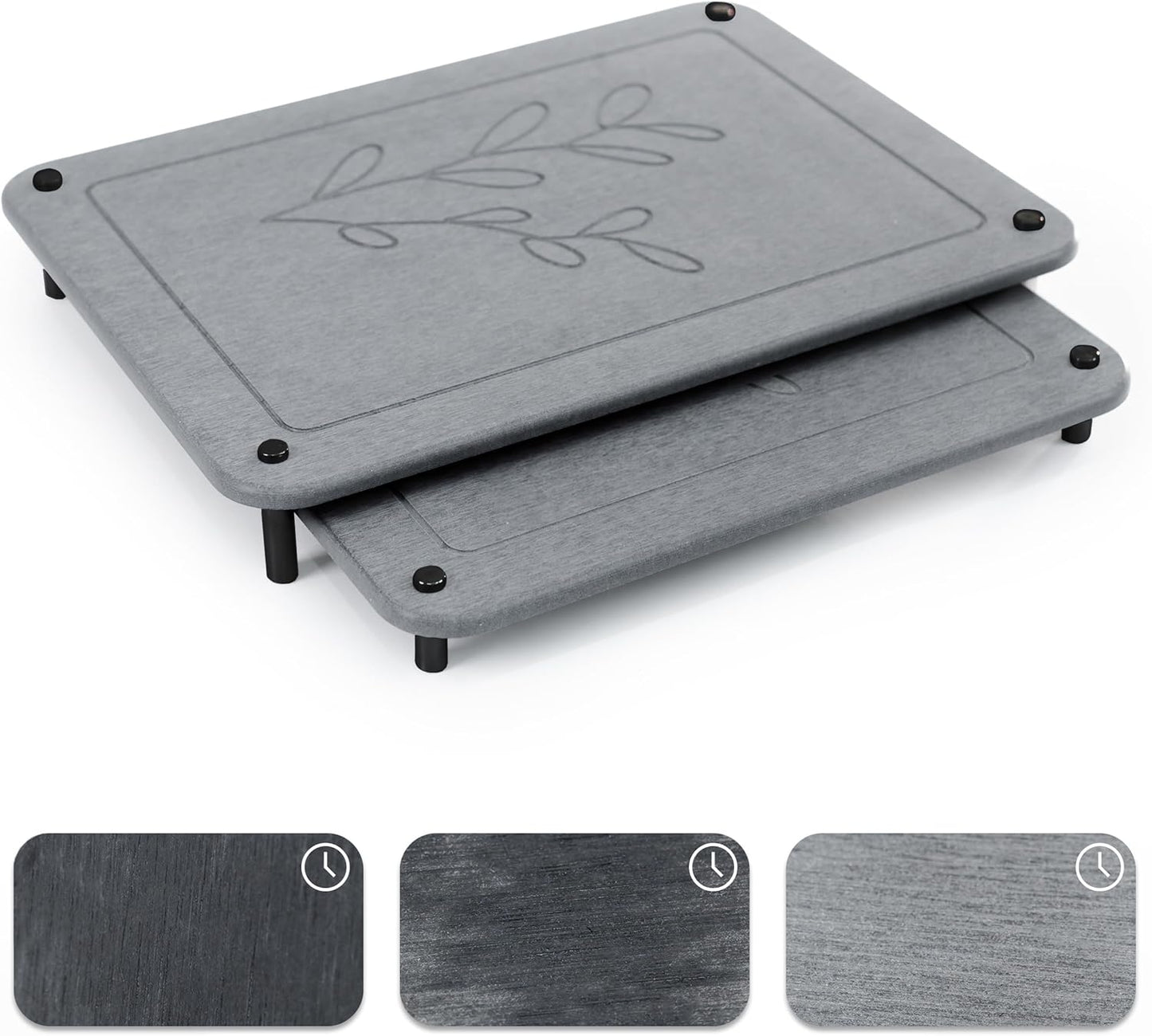 Jaye & Blake Nesting Stone Dish Drying Mats for Kitchen Counter