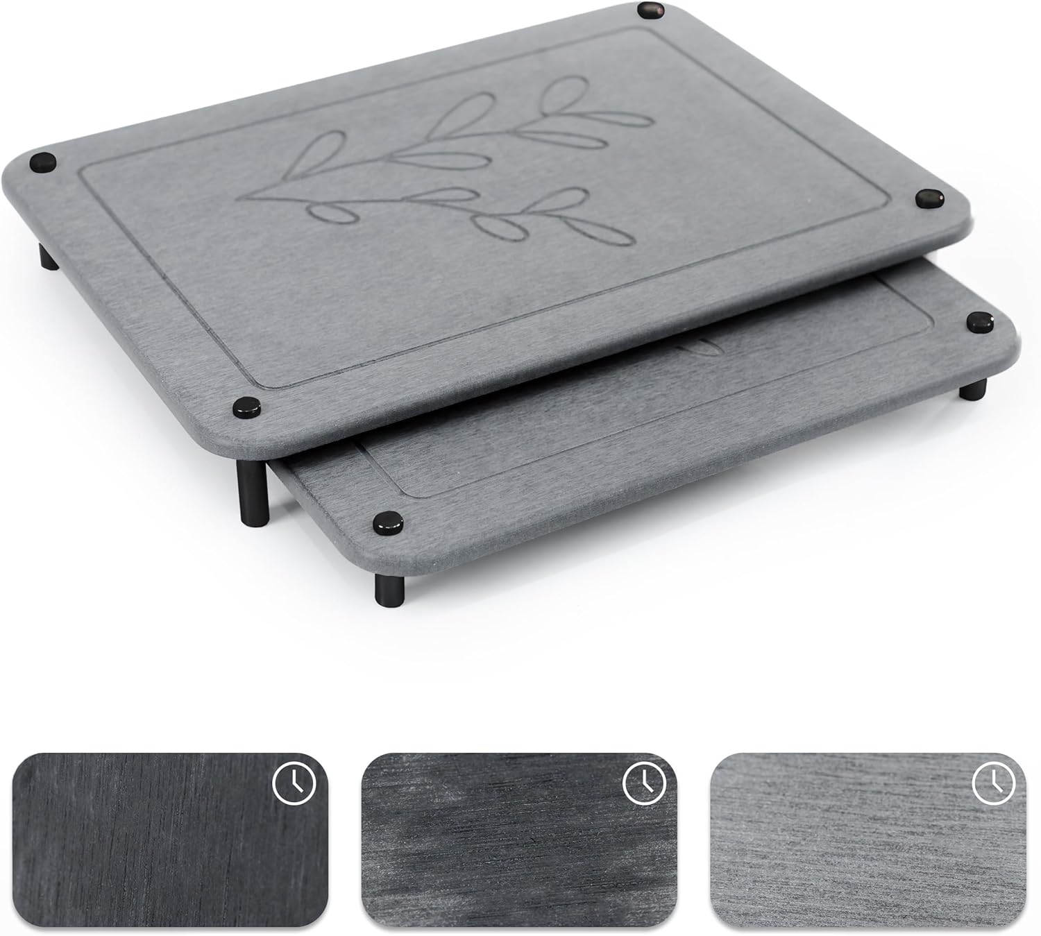 Jaye & Blake Nesting Stone Dish Drying Mats for Kitchen Counter