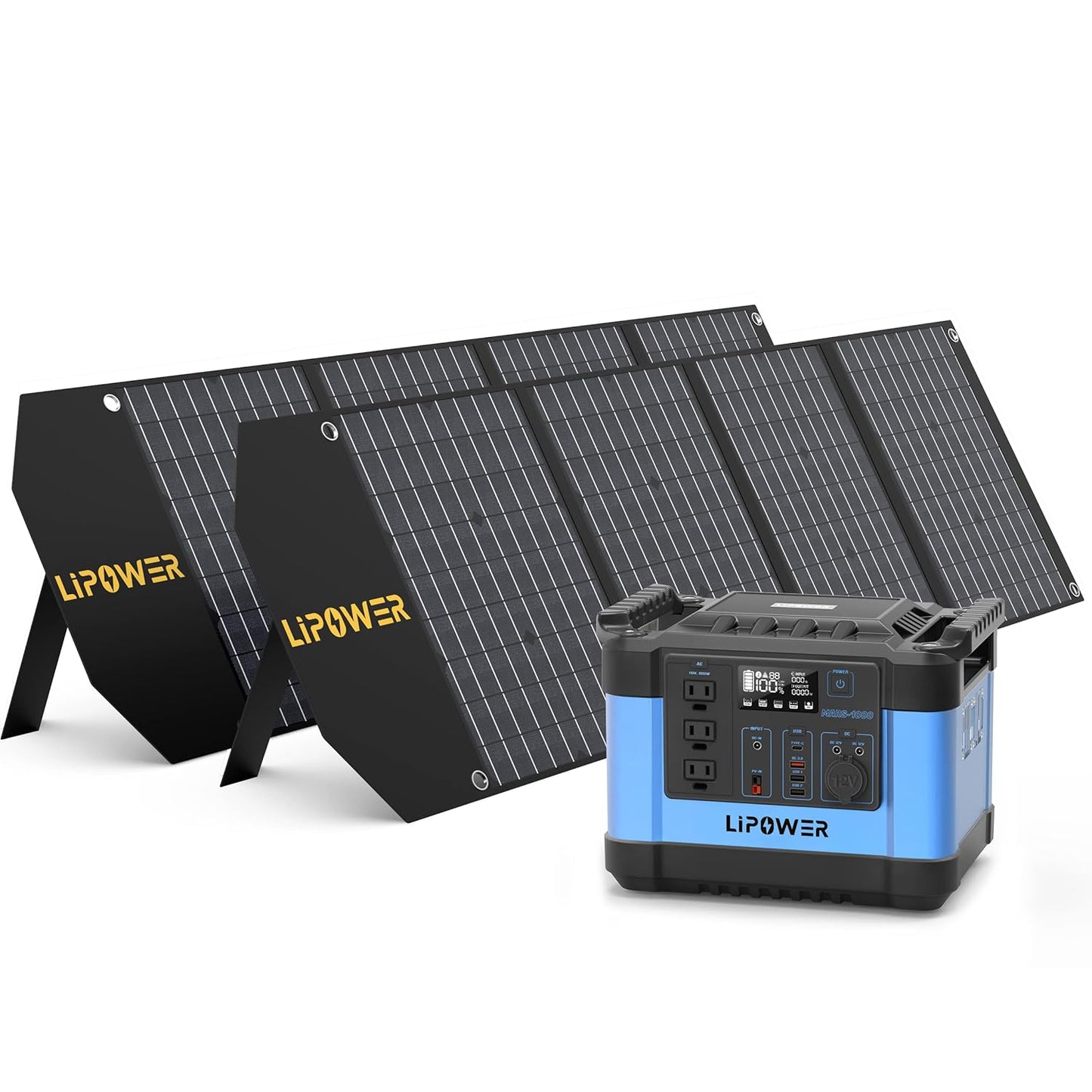 LIPOWER Solar Generator: 1000W Backup Power