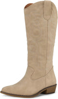 Women's Cowboy Boots Mid Calf Cowgirl Embroidered (Style 3BQW)