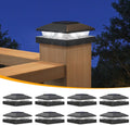 Solar Post Cap Lights for 4x4 Posts - Bright Cool White Lighting