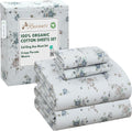 RUVANTI 100% Organic Cotton Sheets California King - Crisp Percale can