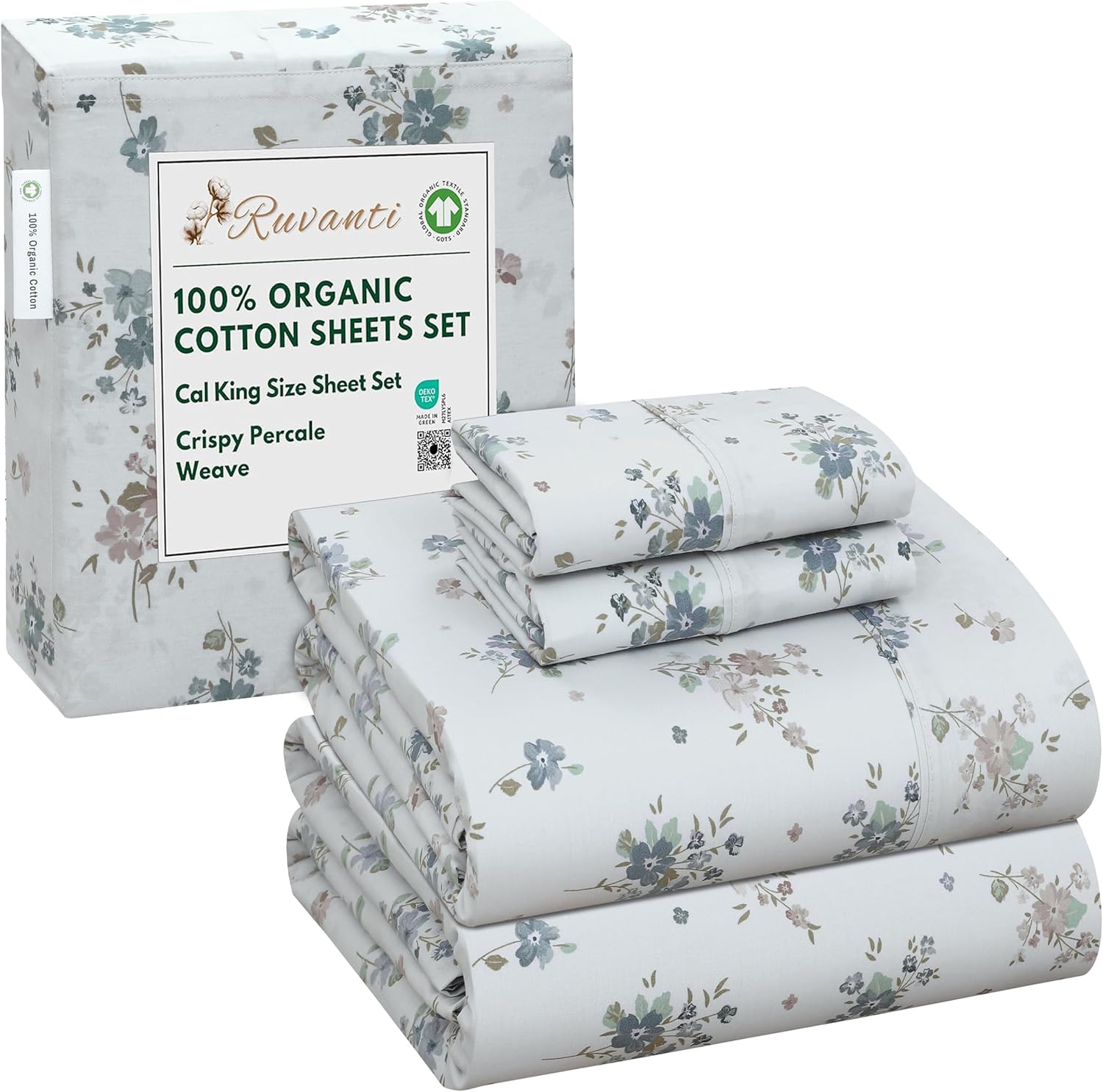 100% Organic Cotton Sheets California King Set for Ultimate Comfort