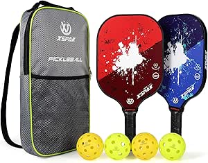 XS XSPAK Pickleball Paddles Set with Graphite Face and Bag