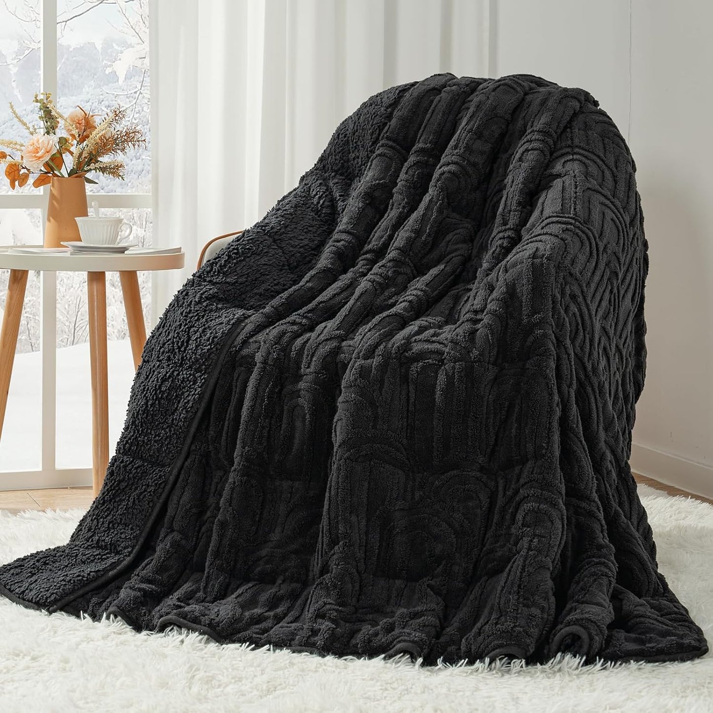Cottonblue Jacquard Weighted Blanket for Adults 15 lbs Twin Size