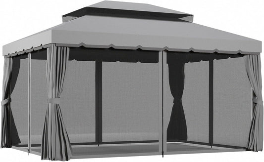 Outsunny 10x13 Patio Gazebo: Ultimate Shelter for Outdoor Enjoyment!