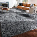 Gray Area Fluffy Shaggy 4ft x 6ft Rug - Soft Plush Nursery Decor