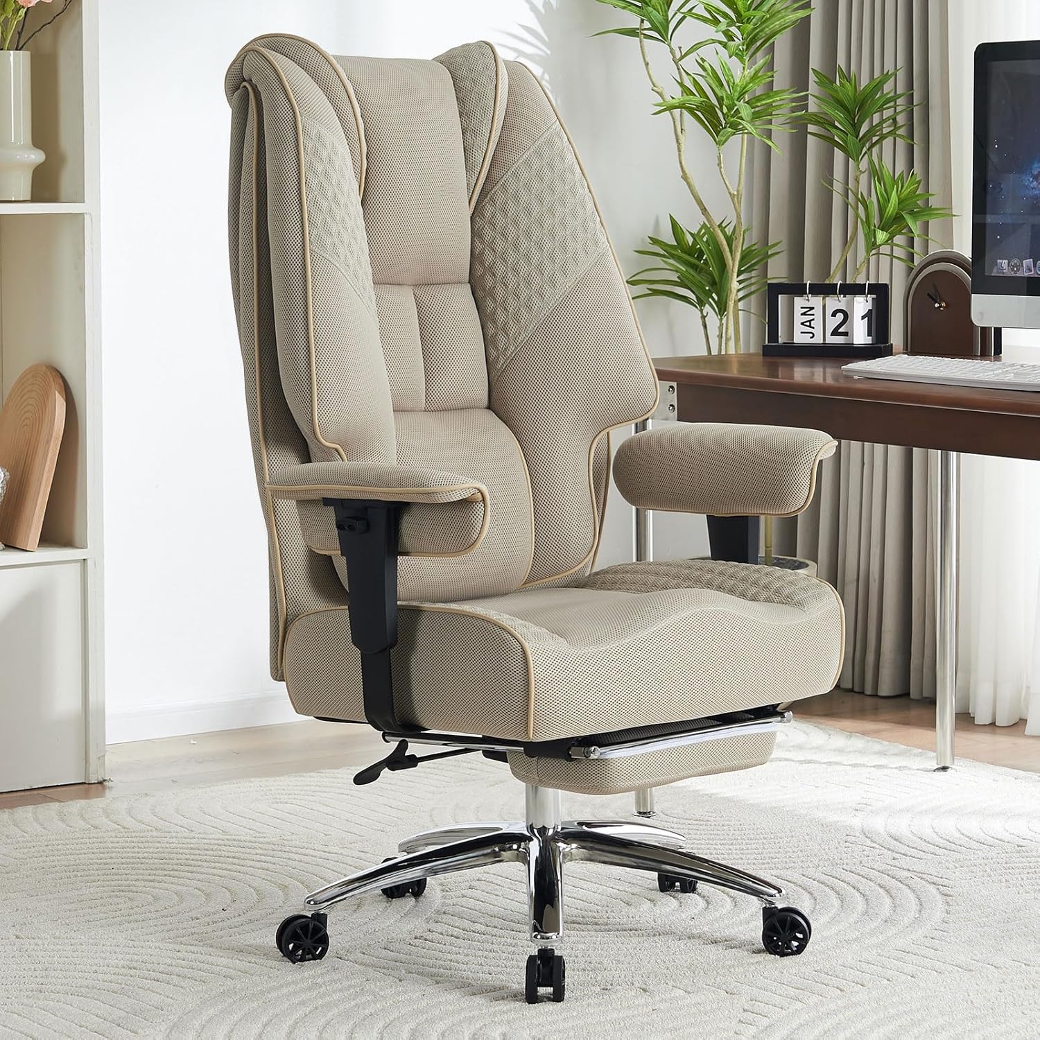 Big and Tall Office Chair with Foot Rest for Ultimate Comfort