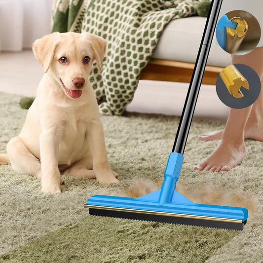 Pet Hair Removal Carpet Rake - 58 Adjustable Handle