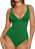 Shapewear Bodysuits for Women Tummy Control Deep V Neck - Supportive