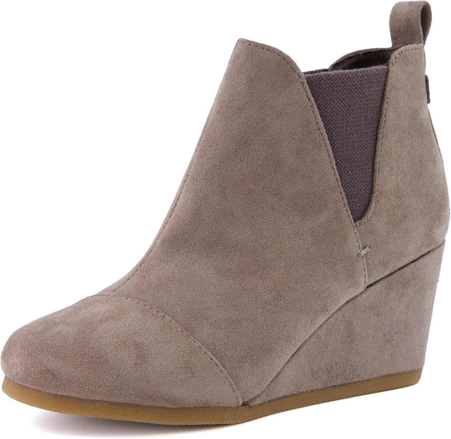 Dunes Women's Zoey Wedge Bootie: Chic Vegan Suede Comfort