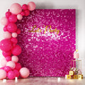 Hot Pink Shimmer Wall Backdrop 30PCS Sequin Panels - Dynamic Photo