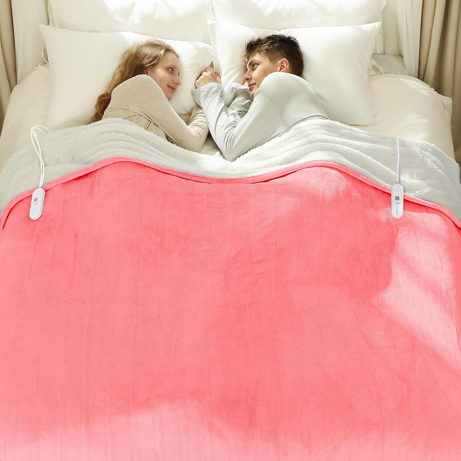 Queen Heated Blanket with Dual Control & 5 Heating Levels