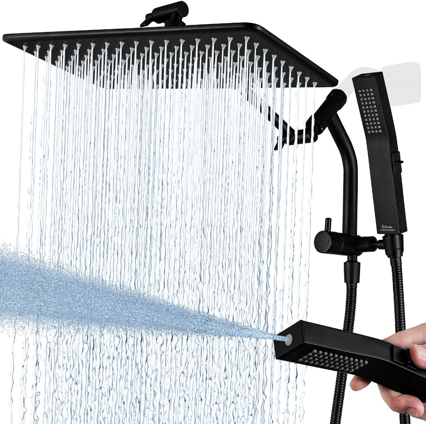 G-Promise All Metal 14 Inches Rain Shower Head for Luxury Bathing