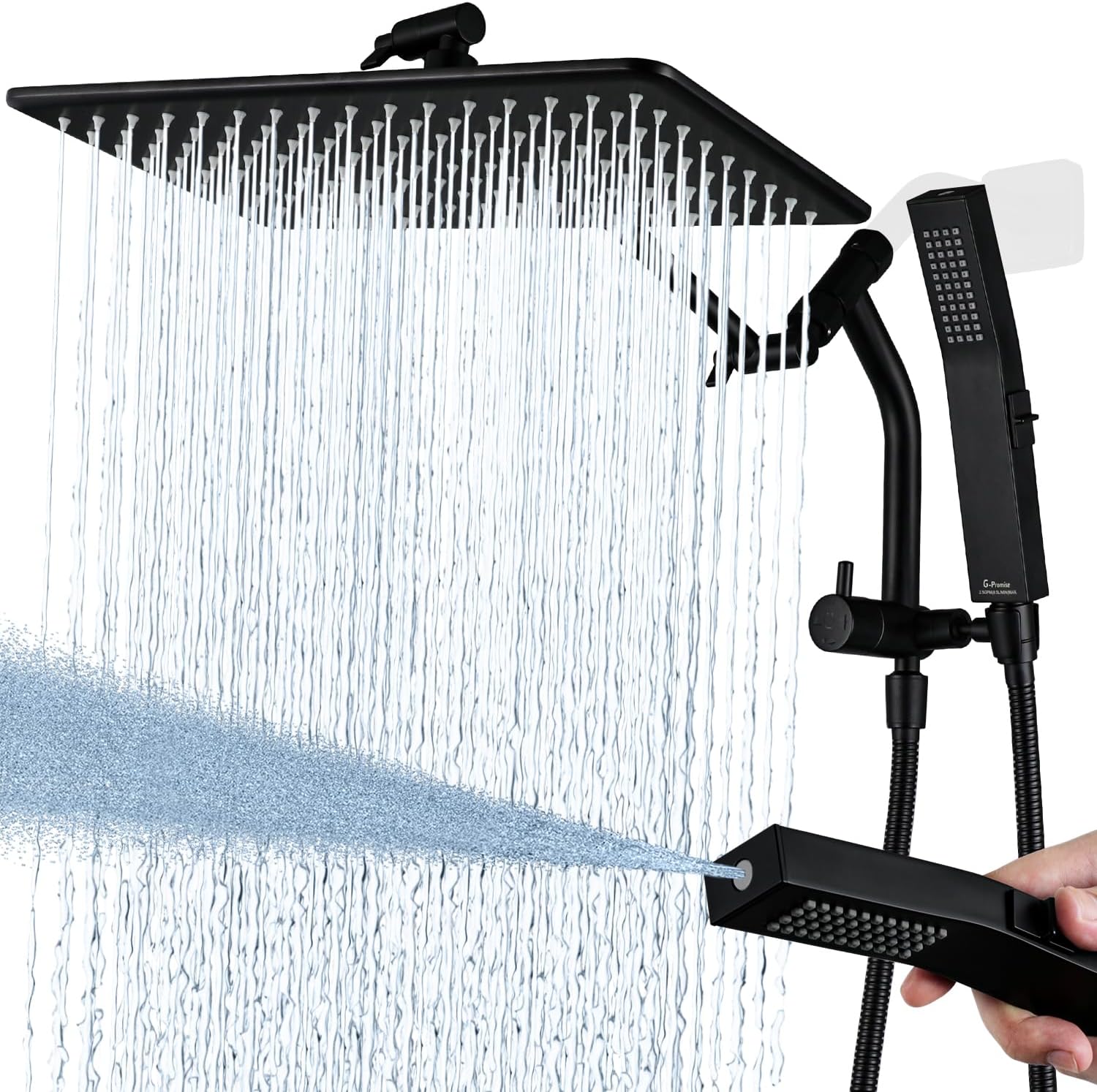 G-Promise All Metal 14 Inches Rain Shower Head for Luxury Bathing