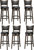 PrimeZone Swivel Bar Stools Set of 6 32 in Bar Height - Comfort