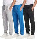 Men's Tech Mesh Jogger Sweatpants 3 Pack - Lightweight Active Pants