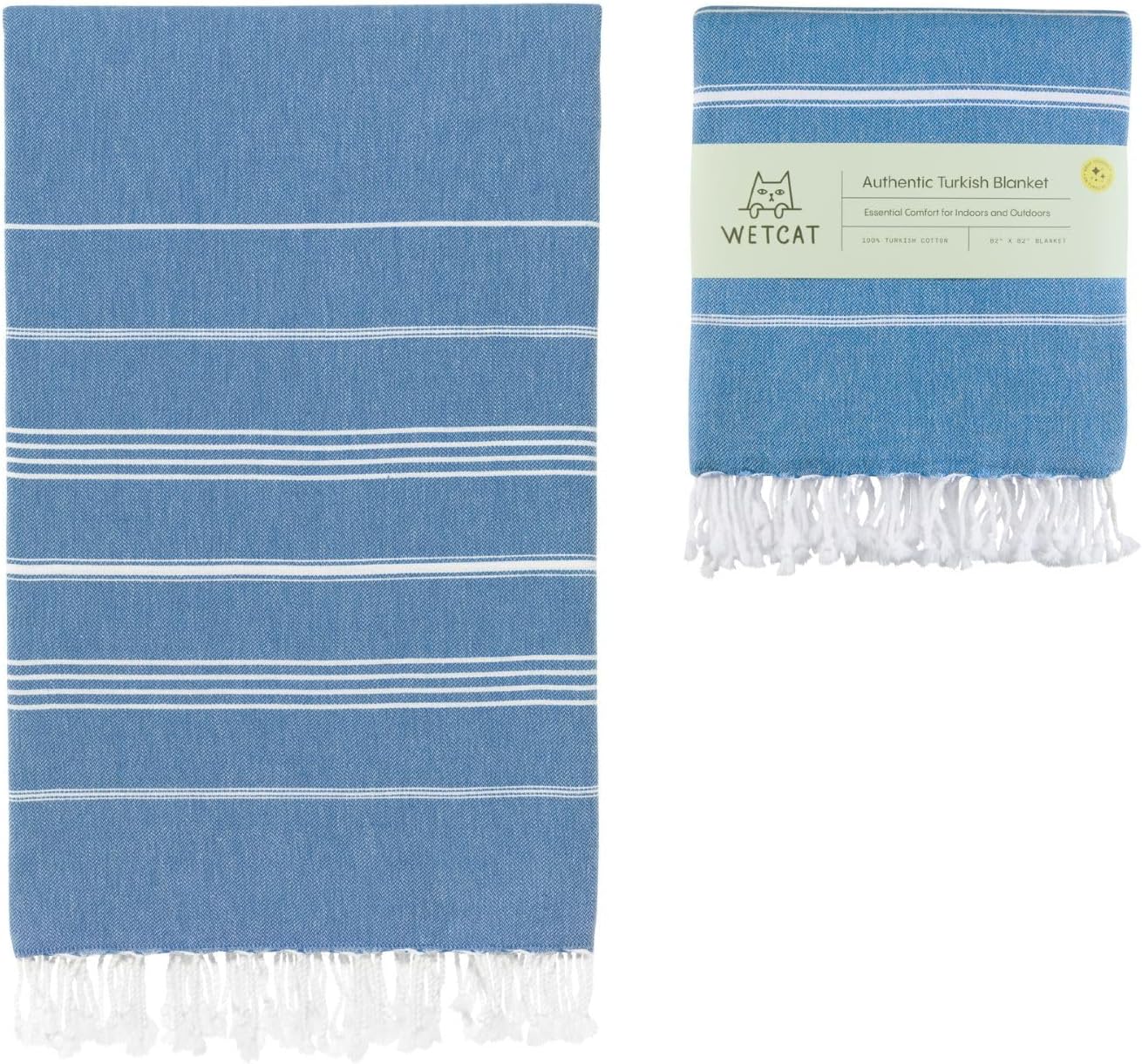 WETCAT Turkish Beach Blanket Sandproof 100% Cotton for Picnics