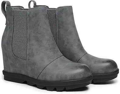Athlefit Women's Wedge Boots - Comfortable Ankle Booties