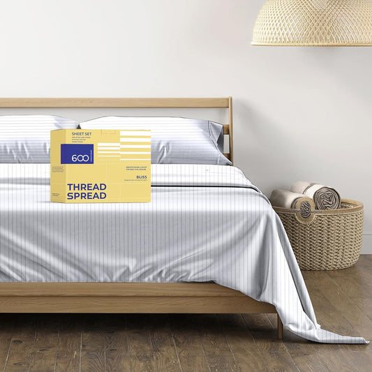 100% Egyptian Cotton Queen Sheet Set - 600 Thread Count Luxury