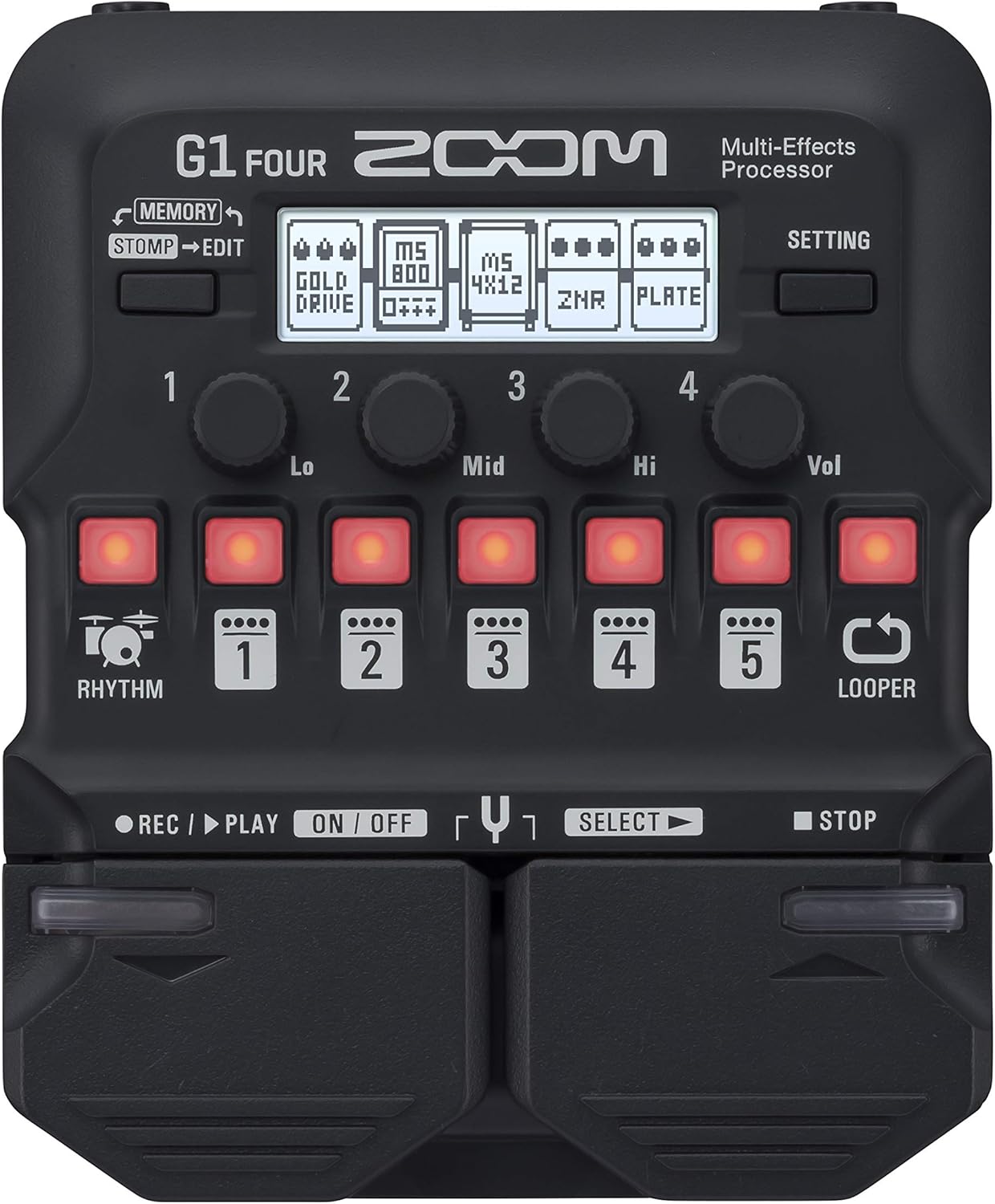 Zoom G1 FOUR Guitar Multi-Effects Processor with 60+ Effects